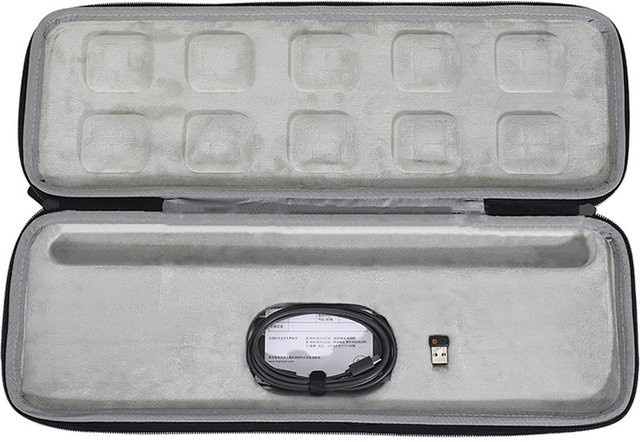Tragbare Reise-Schutztasche für Logitech MX Keys Advanced kabellose Tastatur in Schwarz - Bild 1