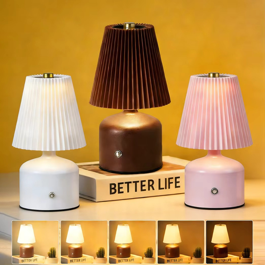 GGBingo LED-Tischlampe mit dimmbarer Helligkeit und Touch-Bedienung, wiederaufladbare Nachttischlampe für Wohnzimmer und Schlafzimmer - Bild 2