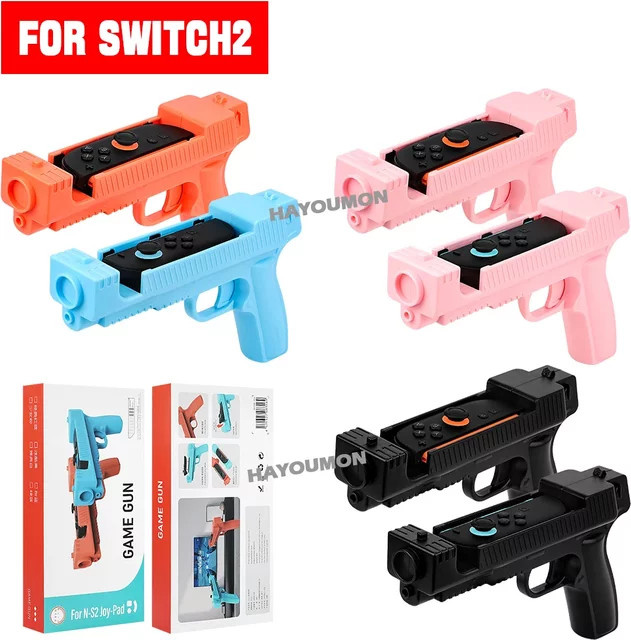 HeroAngel Controller im Waffen-Design für Nintendo Switch, Set aus zwei Spielzeugpistolen-Handgriffen, Farbe: Pink - Bild 1