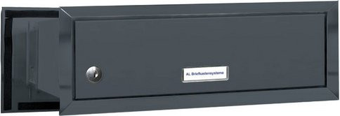 AL Briefkasten für Mauerdurchwurf, 1 Partei, grau, B/H/T: 38,5 x 11,5 x 48,0 cm - Bild 1