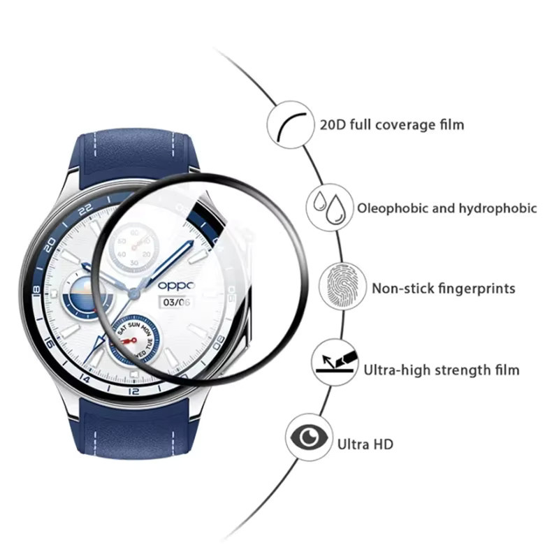 3D Schutzfilm für OPPO Watch X Smartwatch Screen Protector mit vollständiger Abdeckung, transparent - Bild 3