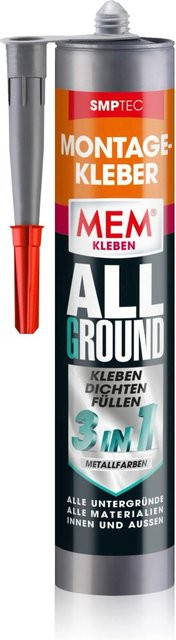 MEM Kleben Allground 3 in 1 MS-Polymer Klebstoff in Silber, 305 g - Bild 1