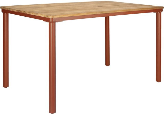 VEGA Outdoor-Teaktisch Zolia rechteckig in Braun mit UV-beständigem Hartholz, B/T/H: 80 x 130 x 76 cm - Bild 1