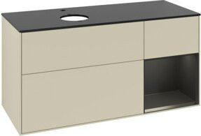 V&B Waschtischunterschrank Finion in Blau und Grau lackiert, Breite: 120 cm, Tiefe: 50,1 cm, Höhe: 50,1 cm - Bild 1