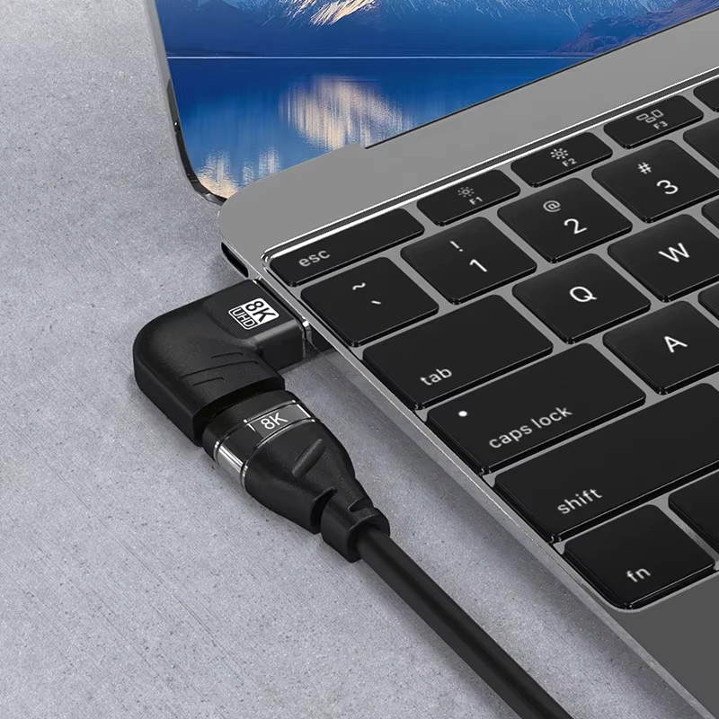 BSN HDMI 2.1 Adapter 90 und 270 Grad Rechtwinkliger Stecker auf Buchse Konverter in Schwarz für TV, Laptop, PC und Monitor - Bild 2