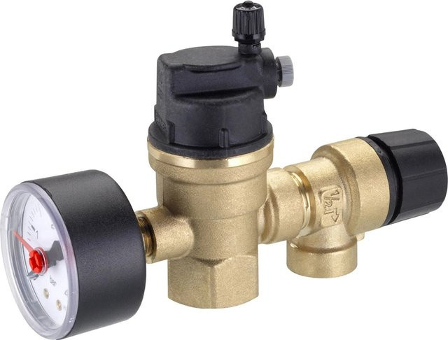 Emmeti Sicherheitseinheit für Heizungsanlagen mit Manometer DN20, 4 bar, Messing - Bild 1