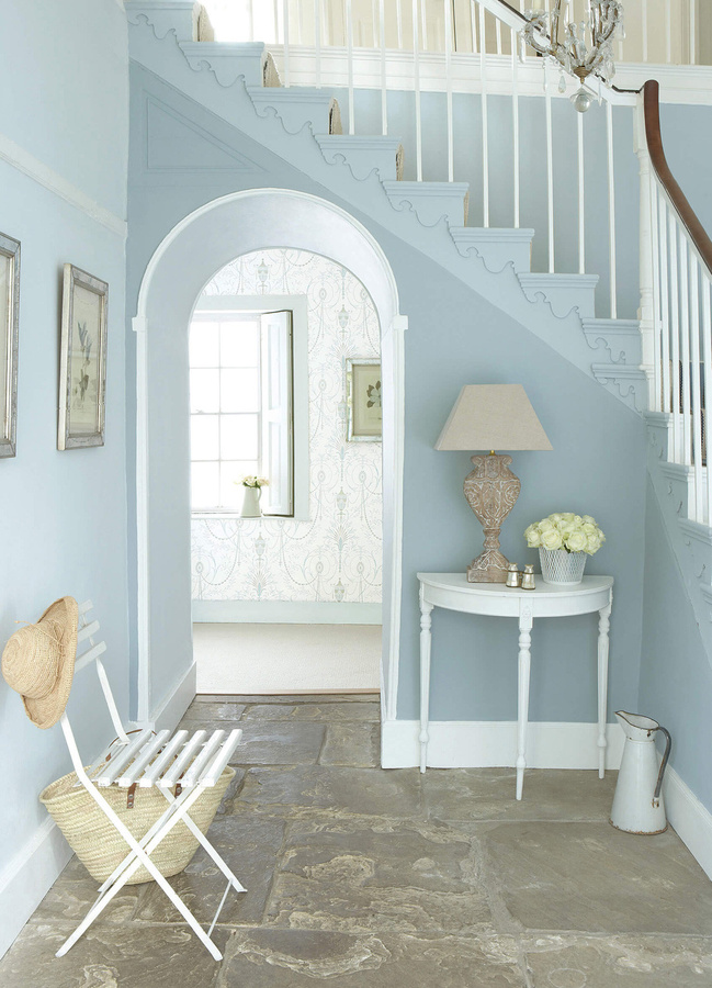 Little Greene Absolute Matt Emulsion Wandfarbe Bone China Blue Faint 325, 10 l - Bild 1