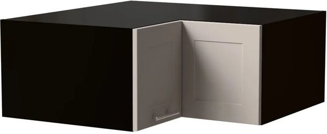 Feldmann-Wohnen Eckaufsatzschrank Oslo Küchenschrank mit Soft-Close-Türen in Schwarz und Kaschmir Matt, B/T/H: 90 x 36 x 90 cm - Bild 1