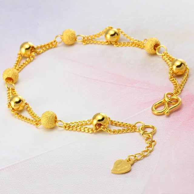 Armband GP-Kugelperlen, 18 Karat Gold, 16 + 3 cm, Damen - Bild 1
