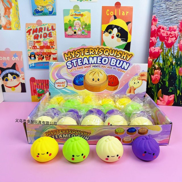 A Family Of Home Textiles Buntes Baozi Squishy Spielzeug Set, 24-teiliges Set - Bild 1