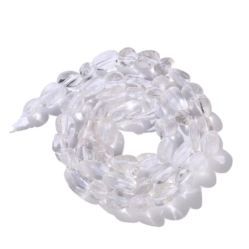 Naturstein Bergquarz Perlen, 6-8mm, 15", Unisex - Bild 3