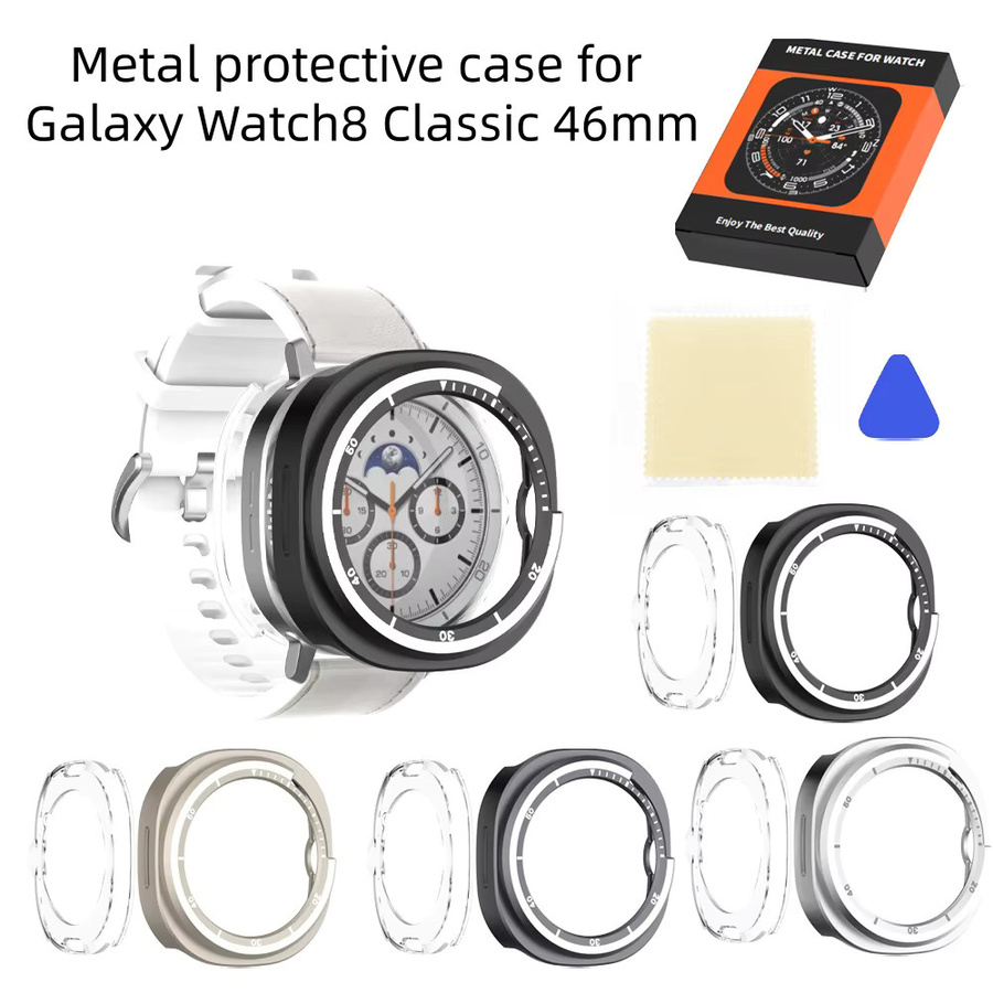 Samsung Metall-Schutzhülle für Galaxy Watch8 Classic 46 mm, grau - Bild 2