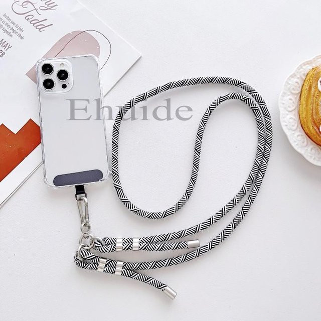 Transparente Crossbody Handyhülle mit verstellbarem Tragegurt und Lanyard für Realme C65 5G und OPPO Reno Serie - Bild 1
