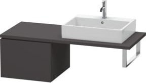 Duravit L-Cube Unterschrank in Graphit Matt mit einem Auszug und internen Schubladen, B/T/H: 52 x 40 x 54,7 cm - Bild 1