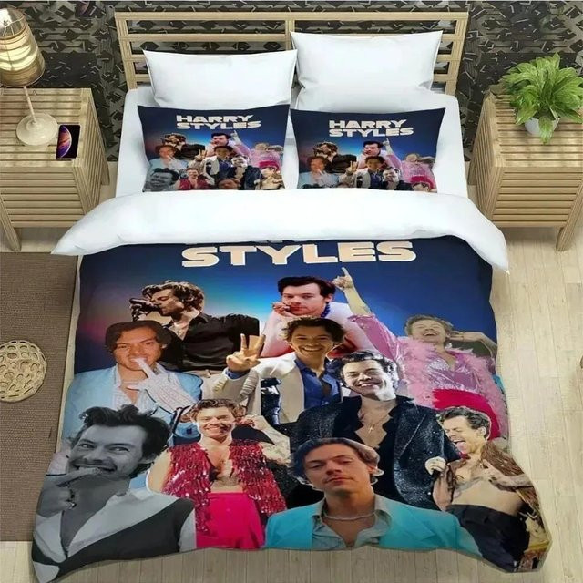 Flylo One-Direction Bettwäsche-Set mit Bettbezug und Kissenbezug, Mehrfarbig, B/H: 150 x 200 cm - Bild 1