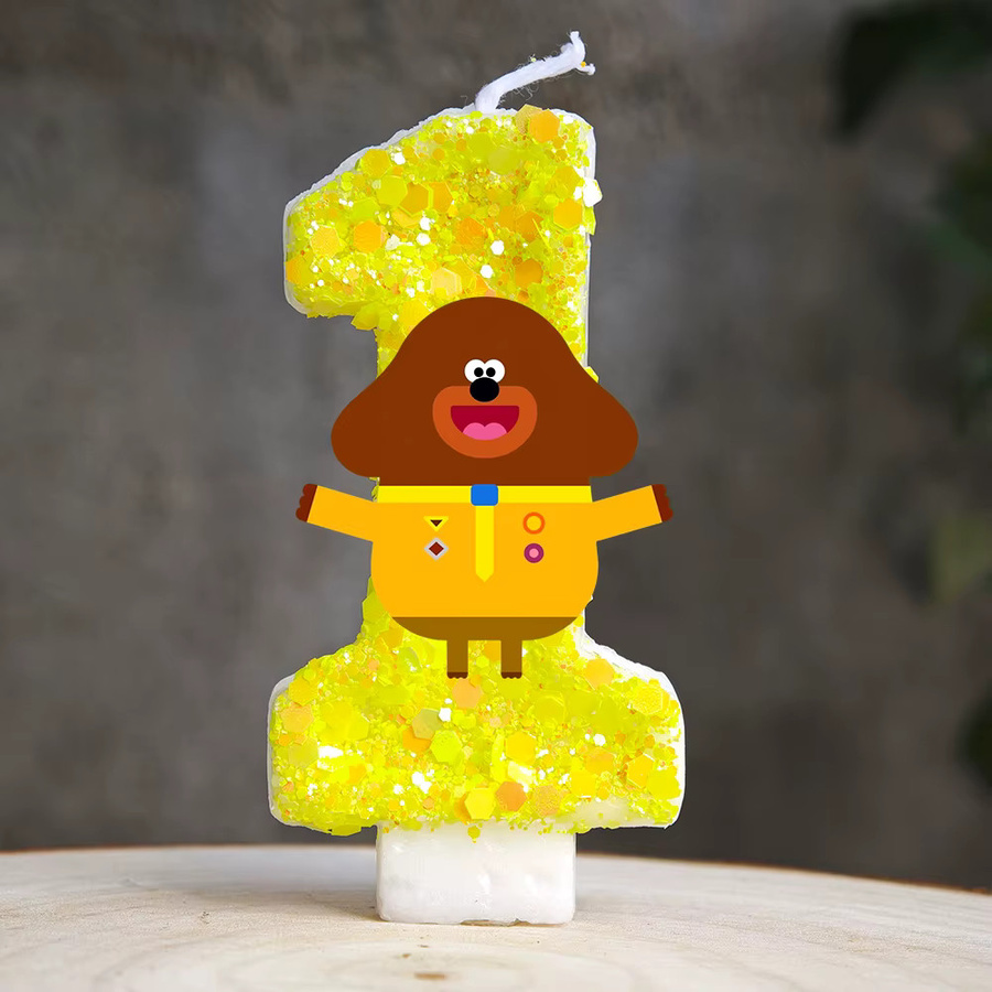 Bandai Hey Duggee Geformte Kuchenkerze, Geburtstags-Dessert-Tisch-Dekoration - Bild 2