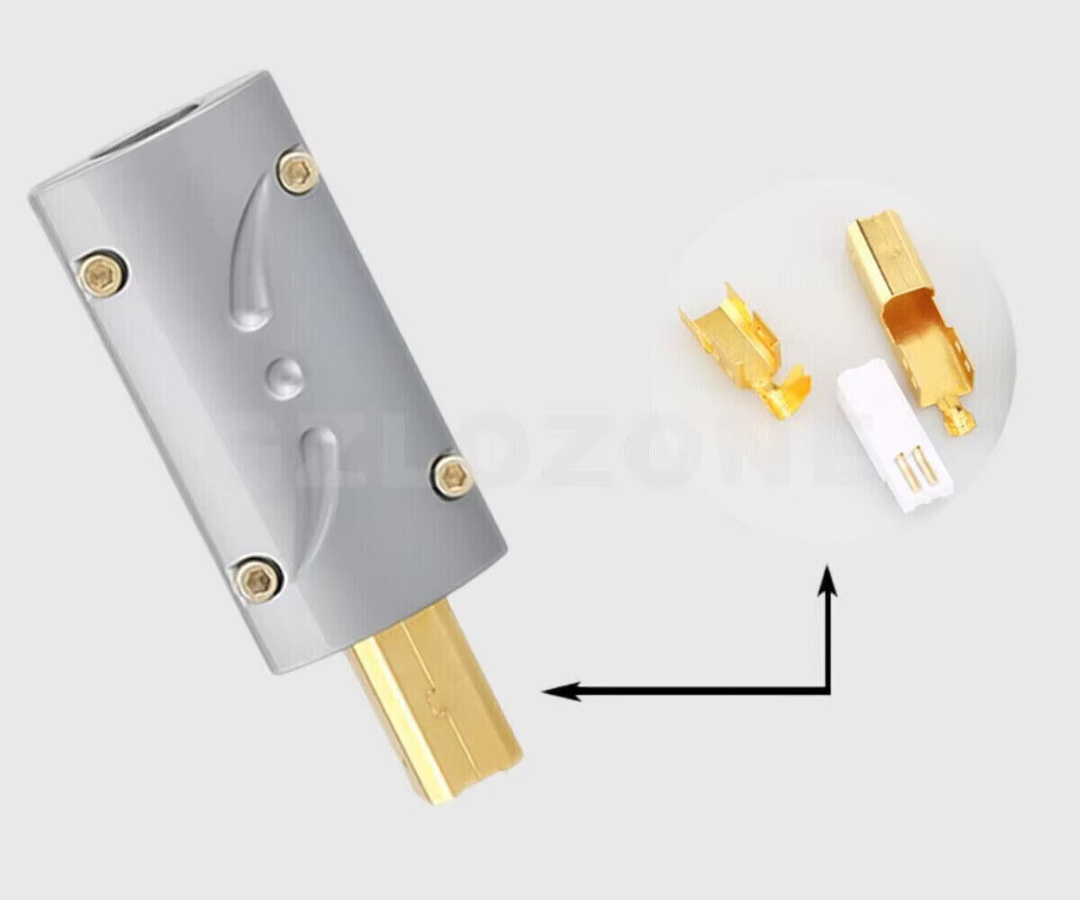 GZLOZONE Viborg Hiend USB-Stecker mit Phosphorbronze-Vergoldung B6-97 - Bild 2