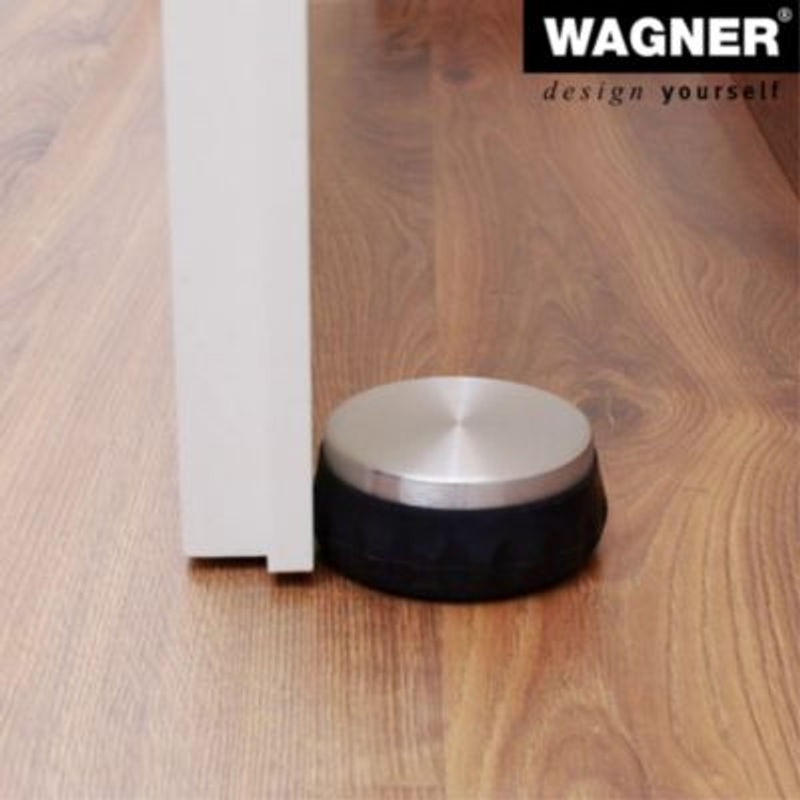 Wagner Bodentürstopper BIG DISK STEEL EH 5210 aus Zinkdruckguss in Schwarz/Silber, Durchmesser: 9,5 cm, Höhe: 4,3 cm - Bild 2