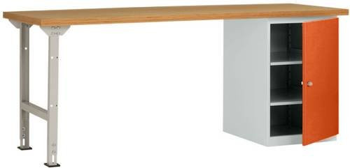 Manuflex Werkbanksystem WC5124.2001 in Rotorange (RAL 2001), B/T/H: 200 x 80 x 70 cm - Bild 1