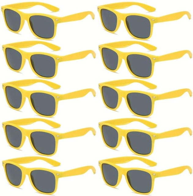 Dote Modebrille, rechteckig, Vollrand, Kunststoff, gelb, Damen - Bild 1