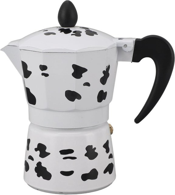 CosyHome Milchkuh Kaffeekanne aus Aluminium in Farbe Moka, Kaffeebereiter für 3 Tassen, 150 ml - Bild 1