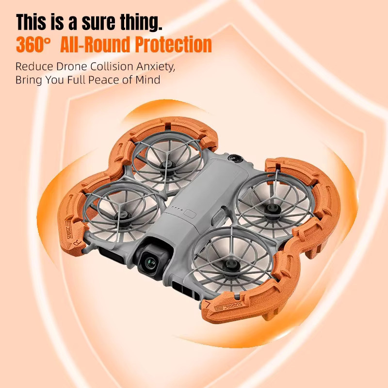 DJI NEO 2 Propeller-Schutzabdeckung aus EVA in Orange als Anti-Kollisions-Ring und Schwimm-Schutz Zubehör - Bild 2