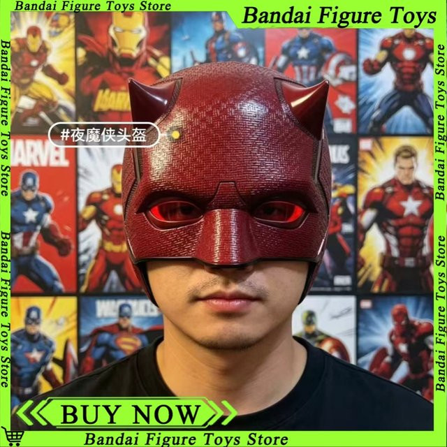 Bandai Marvel Daredevil-Maske, Cosplay, Rot, Kunststoff - Bild 1