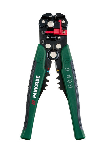 Parkside Automatik-Abisolier- und Crimpzangen-Set mit 3-in-1-Funktion in Grün und Stahl - Bild 1
