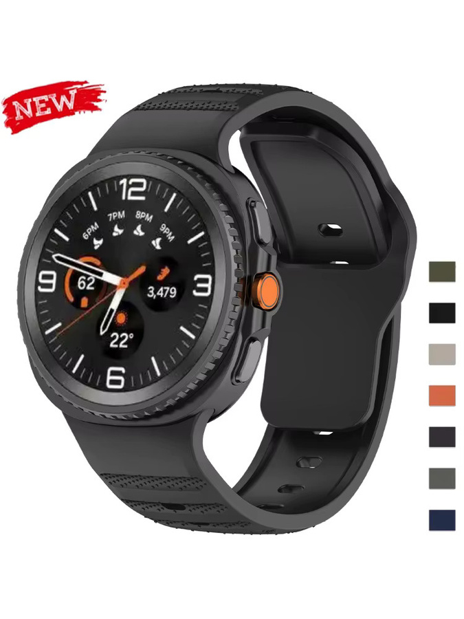 CAOWTAN Uhrenarmband Silikon, Schwarz, Unisex - Bild 3