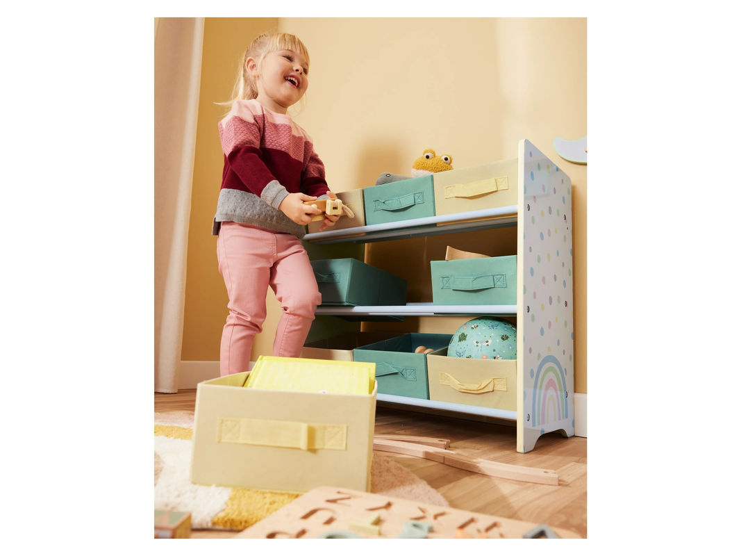 LIVARNO HOME Kinder Aufbewahrungsregal Regenbogen Multicolor/Weiß B/T/H: 65,0 x 30,0 x 62,0 cm - Bild 3