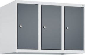 C+P Aufsatzschrank mit 3 Abteilen und Zylinderschloss, Farbe Anthrazitgrau, B/T/H: 50 x 75 x 50 cm - Bild 1