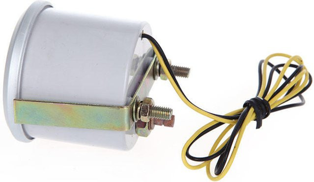 VehicleKit Turbo-Boost-Vakuum-Press-Messgerät für Auto mit blauem LED-Licht in Weiß und Silber - Bild 1