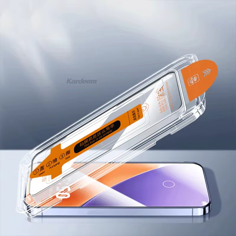 Staubfreie Displayschutzfolie aus gehärtetem Glas für Apple iPhone Modelle in Transparent - Bild 2