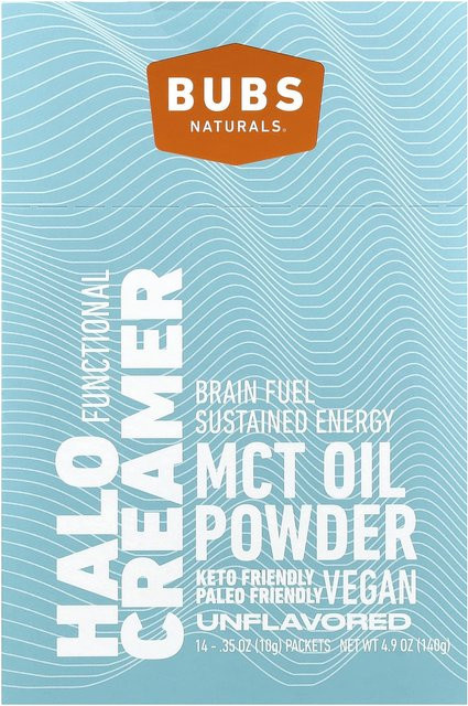 BUBS Naturals Halo Creamer MCT-Ölpulver ohne Geschmack 14 x 10 g - Bild 1