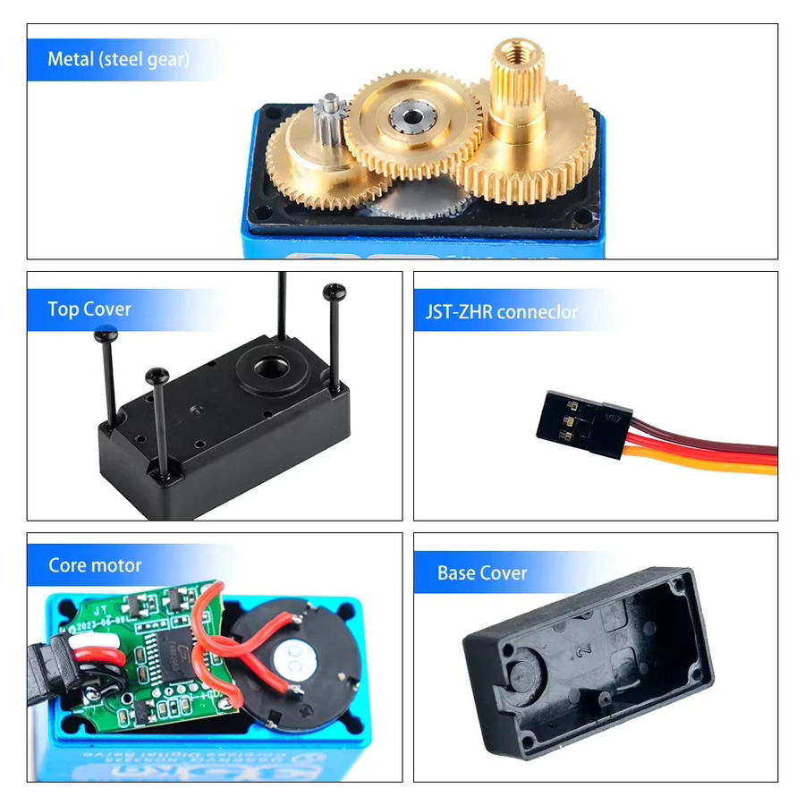 wishiot Digitaler Servo-Kernlosmotor, 35 kg, mit Halterung und Armplatte - Bild 4