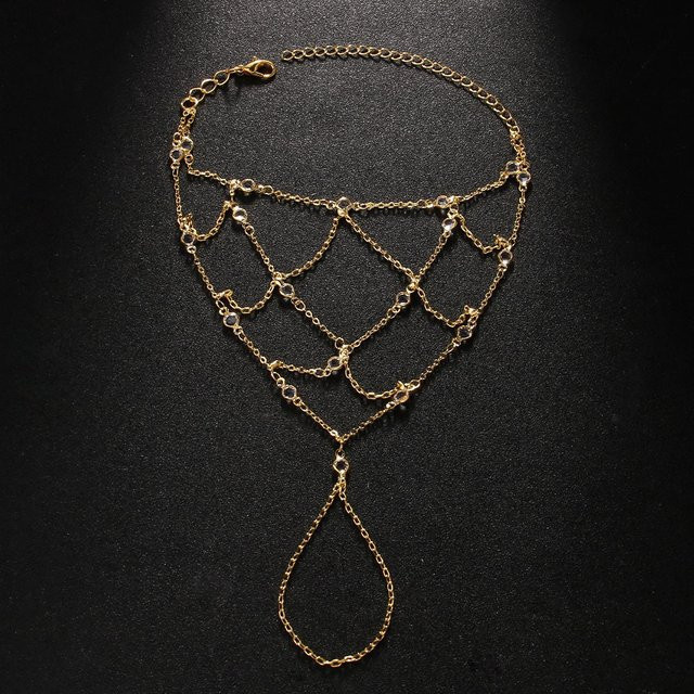 amofa Handkette Bohemian, Kristall, Perle, Gold - Bild 1