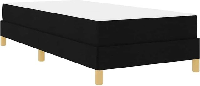 vidaXL Boxspringbett Schwarz mit Taschenfederkern aus Stoff, B/T: 90 x 190 cm - Bild 1