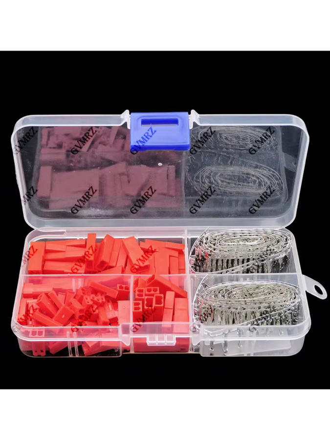 50er-Set JST SYP 2-Pin Buchse und Stecker Crimp-Anschluss-Kit in Rot für RC Lipo Akku 2P mit 2,54mm Anschluss - Bild 3