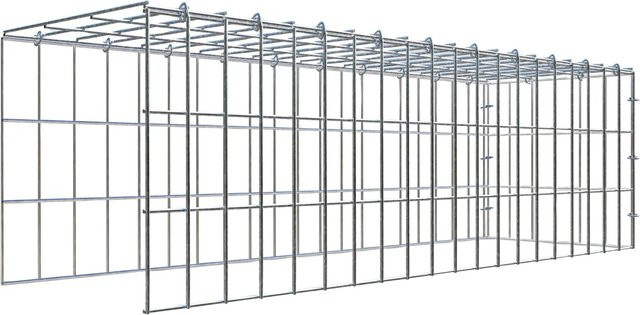 Gabiona C-Ring Anbaukorb Typ 4 in Silbergrau, Maschenweite 5 x 10 cm, B/H/T: 30 x 100 x 30 cm - Bild 1