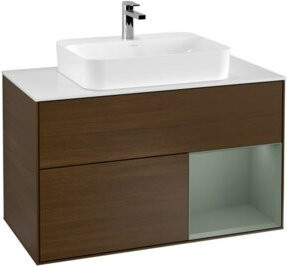 V&B Waschtischunterschrank Finion 100 Wandbeleuchtung in lackierter Ausführung B/T/H: 100 x 50,1 x 50,1 cm - Bild 1