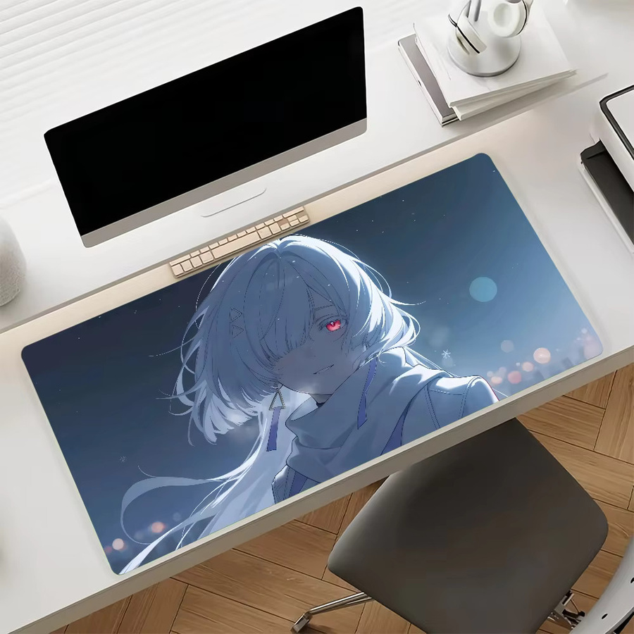 Mornye Wuthering Waves Mauspad Blau, rutschfeste Gamer-Schreibtischunterlage für Computer und Laptop - Bild 5