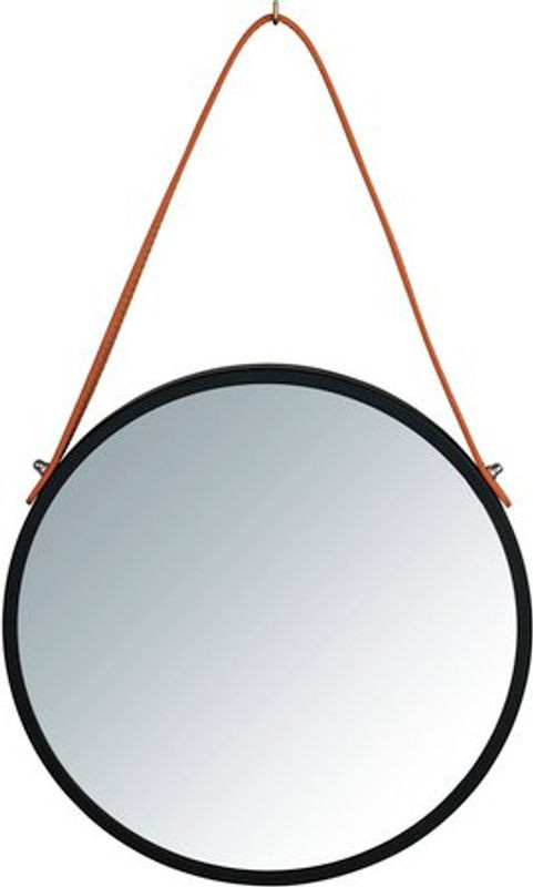 Wenko Wandspiegel Borrone Rund, Durchmesser: 30 cm, Schwarz/Silber, Metall - Bild 1