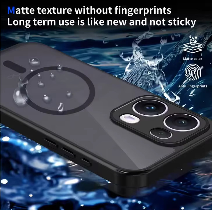 Transparente und mattierte Schutzhülle für OPPO Reno 15 Pro Max, 14, 13 sowie 15FS, 14F, 13F (4G/5G) mit Magnetfunktion und stoßfestem Design - Bild 4