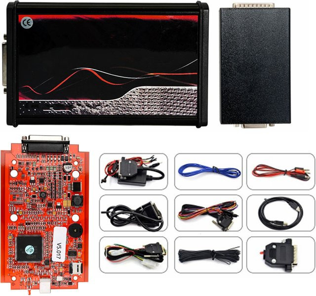 YIQIXIN Auto-Programmier-Tool Kess V2 V2.1 EU Version SW V5.0 mit roter Platine und Online-Version Unterstützung für Protokoll 5.017 ohne Token-Begrenzung in Rot und Schwarz - Bild 1