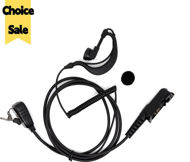 Motorola Ohrhörer-Headset mit Mikrofon für Walkie-Talkies in Schwarz - Bild 1