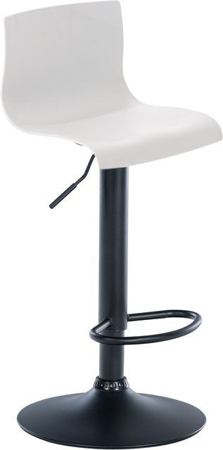 CLP Barhocker Hover mit Lehne und drehbarer Kunststoff-Sitzfläche sowie Metallgestell, höhenverstellbarer Barstuhl im modernen Design - Bild 1