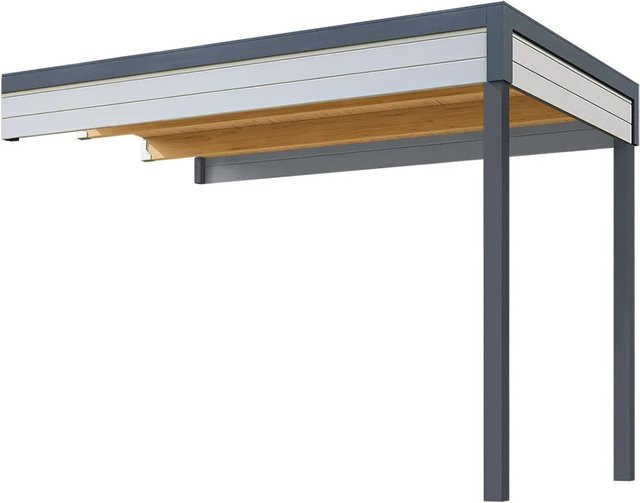 Weka Anbau 2 für Gartenhaus Batu 1, Hellgrau, B: 300 cm, T: 200 cm - Bild 1