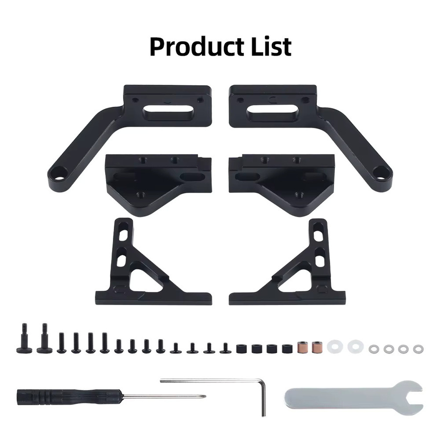 Bambulab CNC Metall-Türscharnier Kit für P2S, X1 und P Serie sowie U1 in Schwarz mit 180/270 Grad Öffnungswinkel - Bild 4