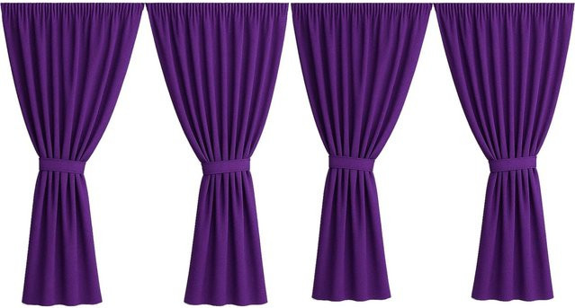 Setgarden Curtain Garden Outdoor Vorhang, 4er Set, Violett, B: 155 cm, H: 220 cm - Bild 1