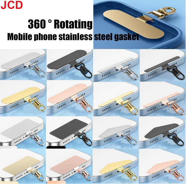 JCD Universal Handy Lanyard mit 360 Grad Rotation aus Metall und Stahl in Silber - Bild 1